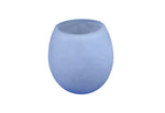 oval crackle vase small blue