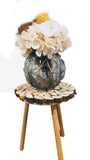 Mini Coffee Table Round Solid Wood Window Table Bedroom Floor Table Tatami Coffee Table Living Room Tea Low Table (natural 29.5cm x 39cm height)