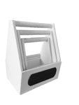 Wooden plant stand with handle/white color/set of 3/easy carry plants and flower decor plant stand