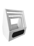 Wooden plant stand with handle/white color/set of 3/easy carry plants and flower decor plant stand