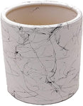 Cylinder Pattern Ceramic Planters Plant Pots with Drainage Hole, (Small)