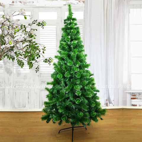 Pine Needle Tree Encrypted Artificial Christmas Tree Natural Branch Conifer with Snowflake White Point.